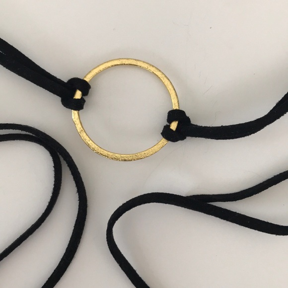 Gold hoop choker - Picture 2 of 2